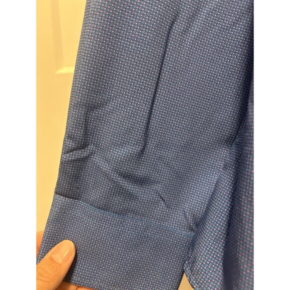 Nick Graham Stretch Modern Fit Button Up Men's Dress Shirt Size Medium 15 34/35 - Picture 5 of 6